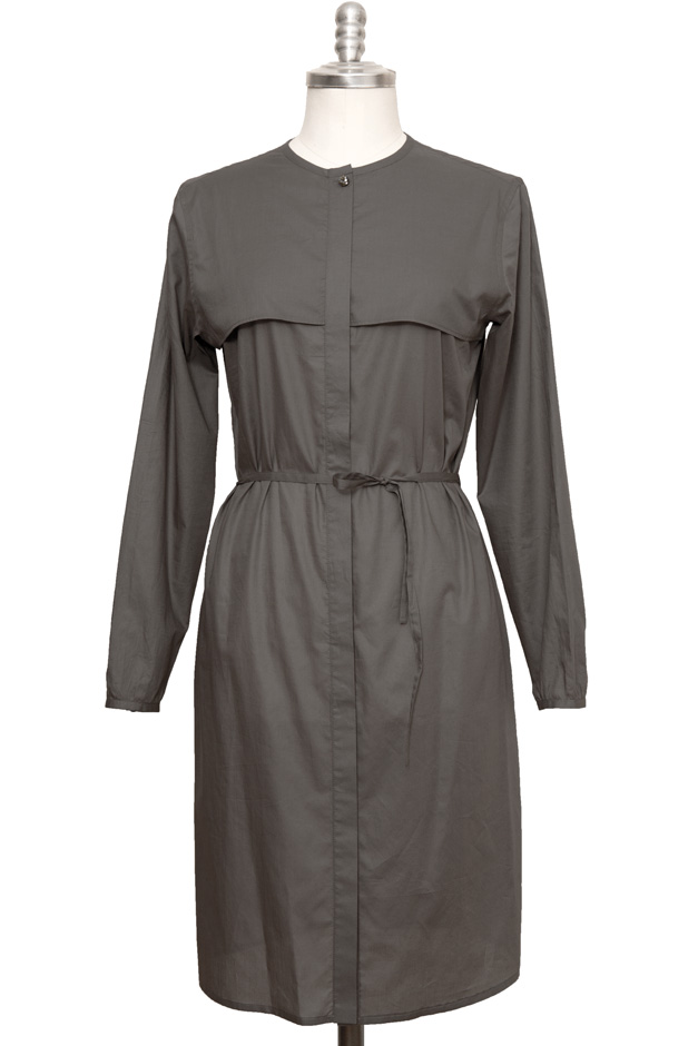 grey casual blouse dress made of extra fine cotton - Sveekery Berlin